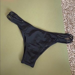 Black bikini bottom with side strings